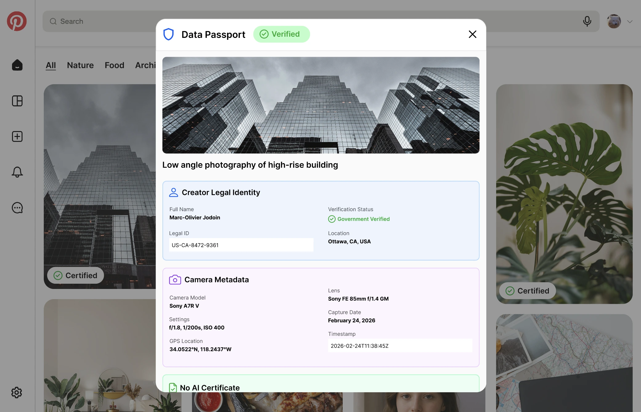Pinterest AI Verification